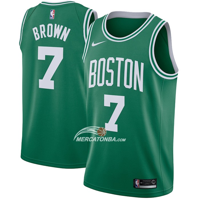 Maglia Boston Celtics Jaylen Brown Icon 2020-21 Verde